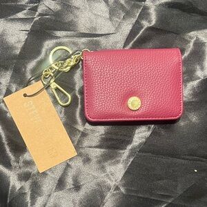 STEVE MADDEN cranberry  keychain wallet , NWT​